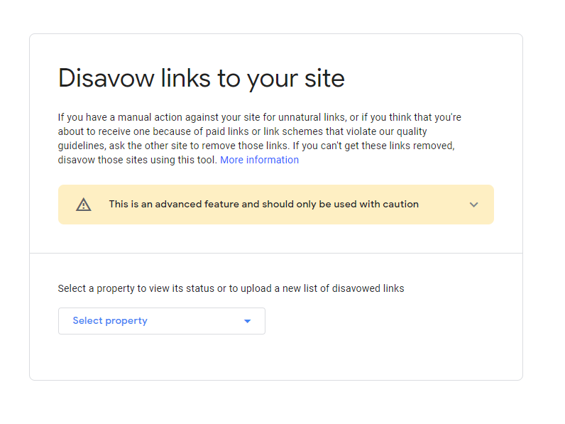 Disavow Links tool