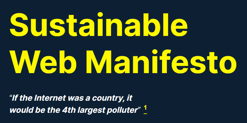 Sustainable Web Manifesto