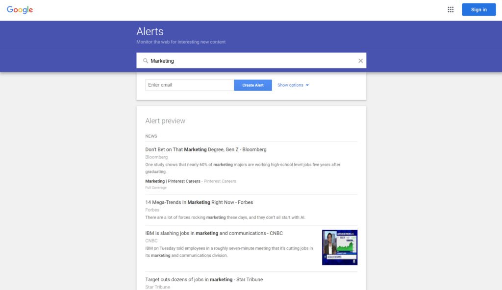 Google Alerts